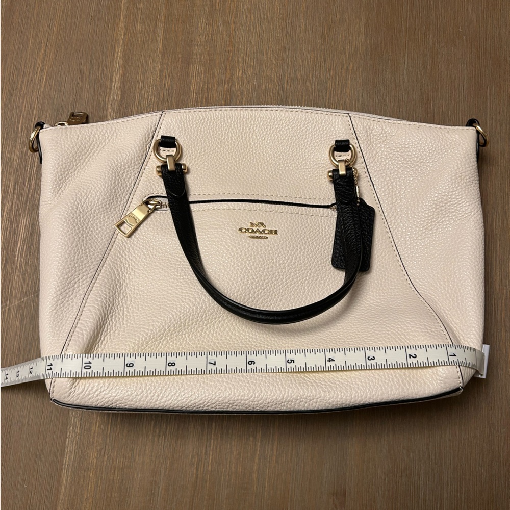 Coach Cream and Black Satchel - Picture 4 of 8